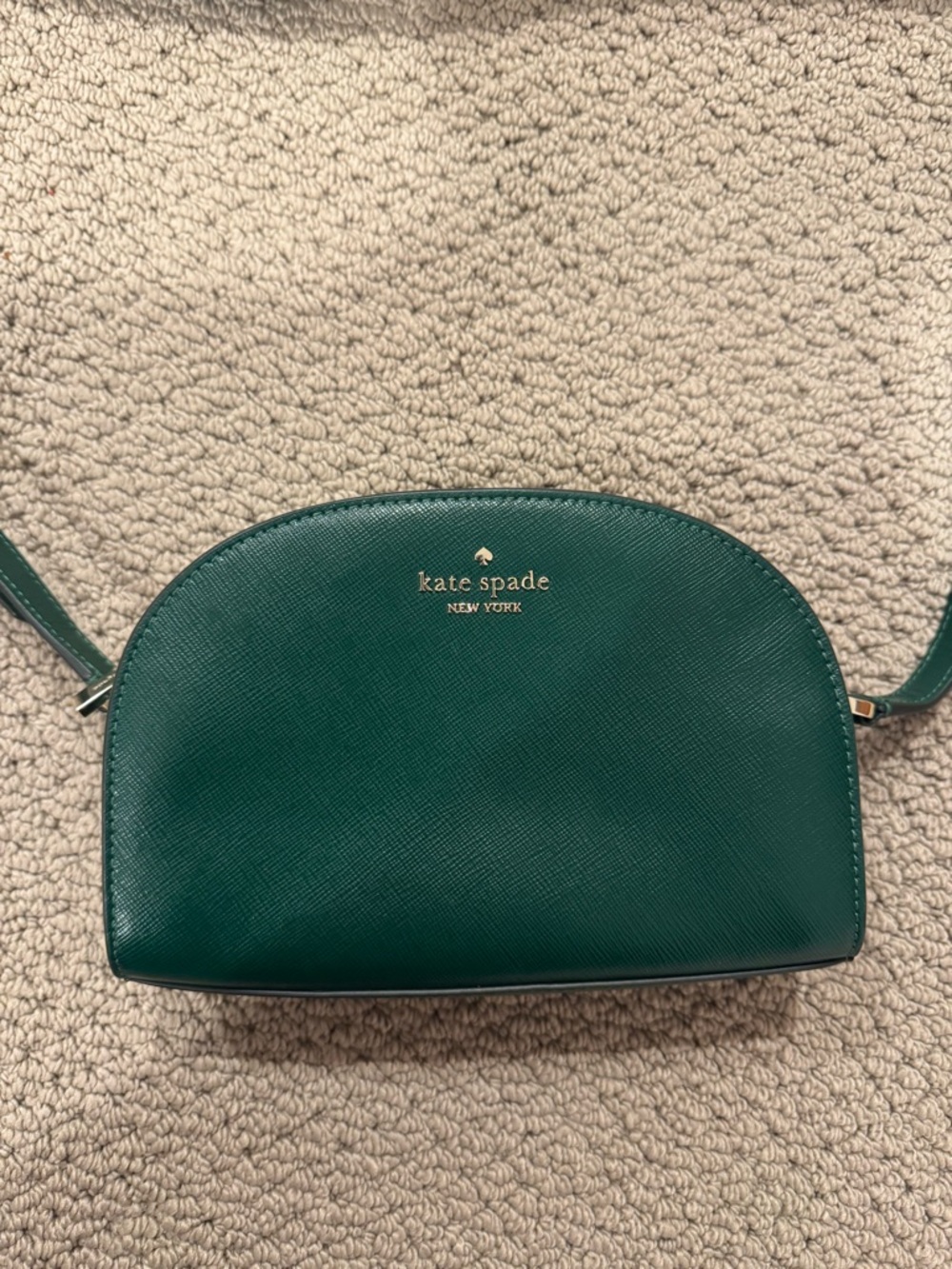 kate spade Dark Green Leather Dome Crossbody